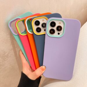 3 In 1 เคสโทรศัพท์ซิลิโคน แบบนิ่ม กันกระแทก 5/ชิ้น คละสี