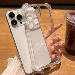 เคสแบบใสสีขาว เรียบหรู IPhone16 Pro Max 15 14 13/ 12 Pro / 12 / 12 Mini / 11 Pro Max / 11 Pro / 11